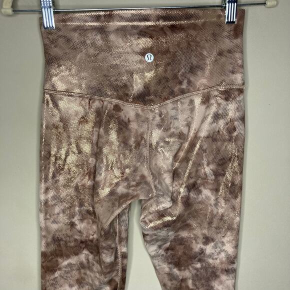 Lululemon Align High-Rise Pant Size 6 25" Shine Diamond Dye Misty Shell Cacao - Picture 12 of 16